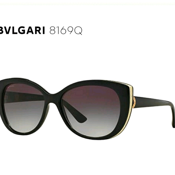 BVlGARI Accessories - BVLGARI 8169Q Black White  Cat Eye Sunglasses